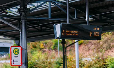 Ansicht einer Anzeigetafel.