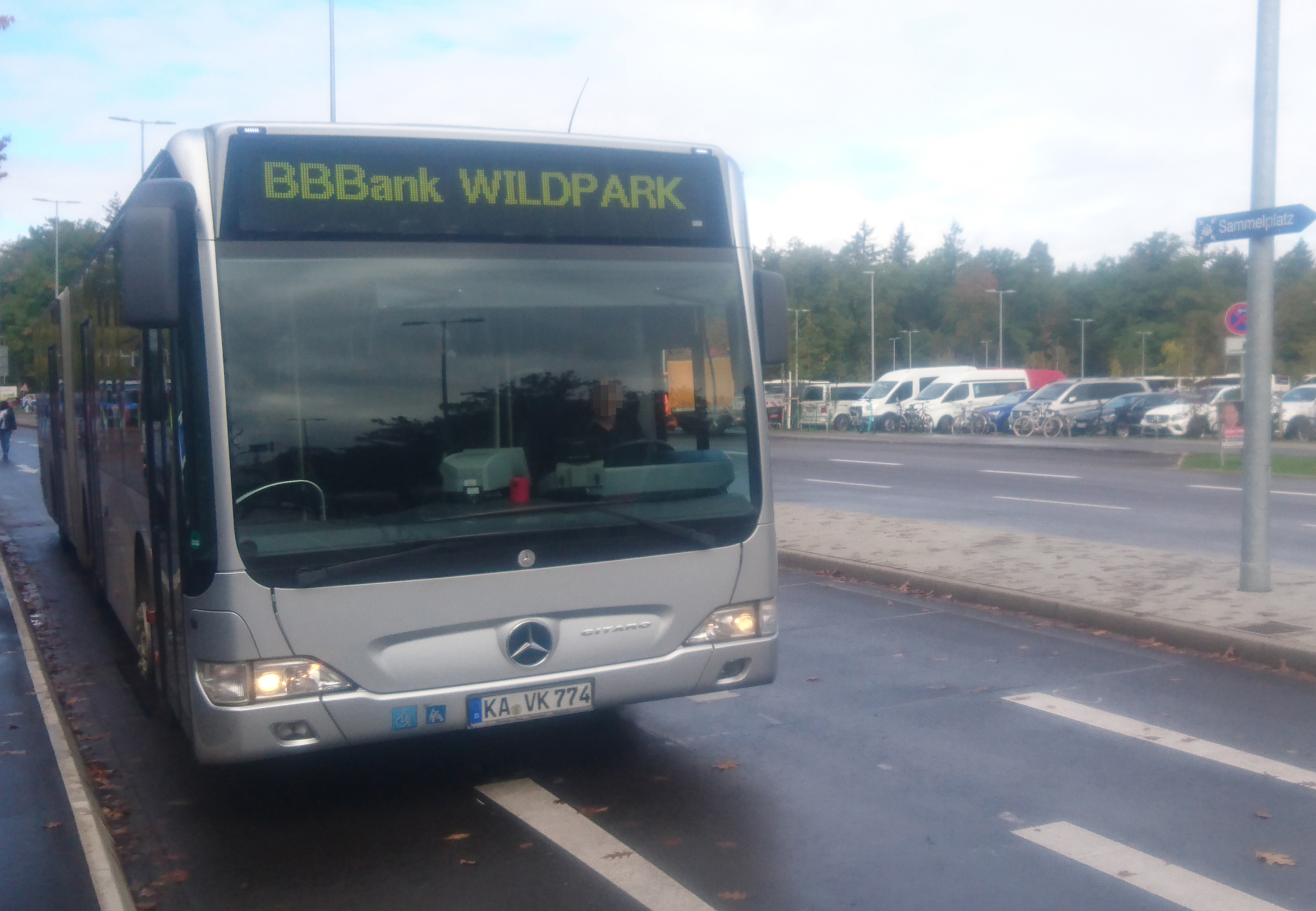 Shuttle-Bus der VBK zum BBBank Wildpark